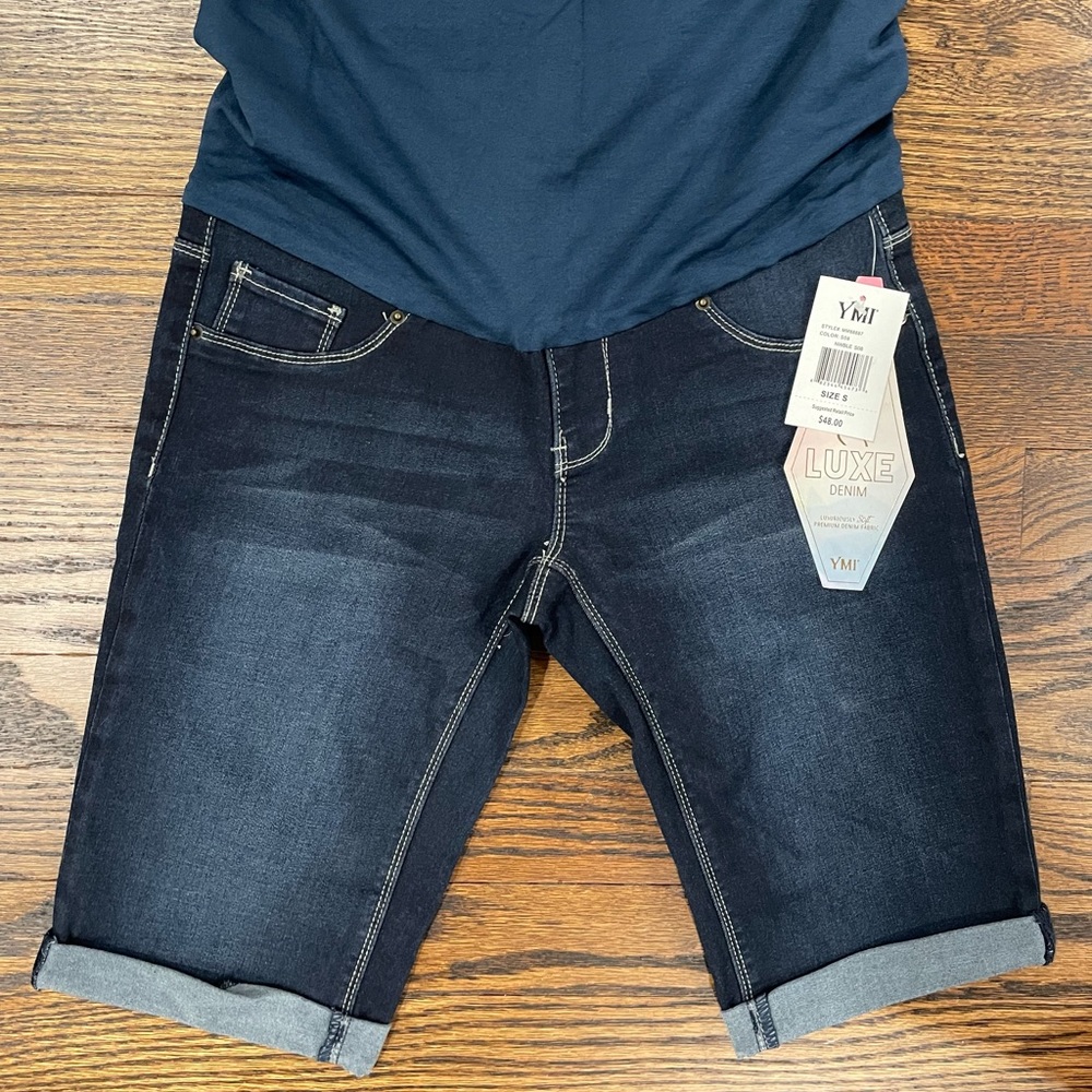 YMI Maternity Denim Shorts NWT